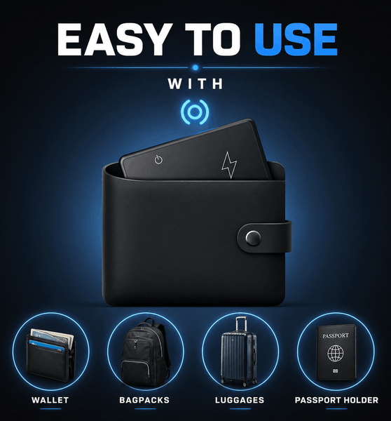 Locatra™ Smart Tracking Card – Ultra-Thin Apple Find My Wallet Tracker with Wireless Charging